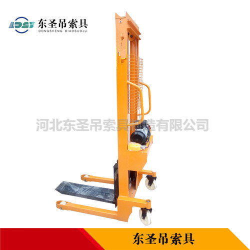 半電動手動液壓升降平臺側(cè)面展示--河北東圣吊索具制造有限公司--液壓堆高車|手動叉車|小型攪拌機(jī)|石材夾具